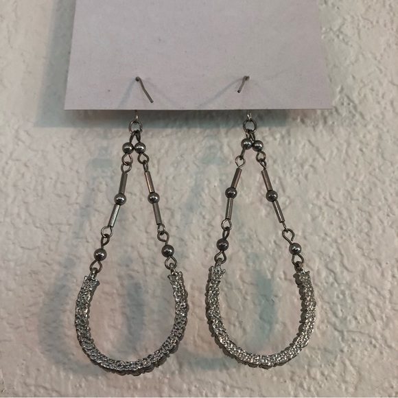 Torrid Horseshoe Shaped Rhinestone Dangle Earrings - Picture 2 of 3